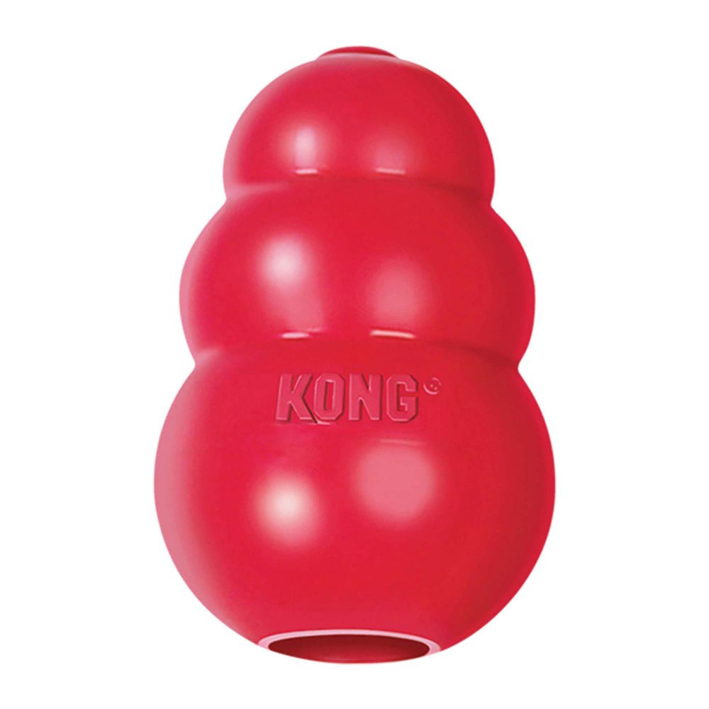 Red classic KONG with three lumps